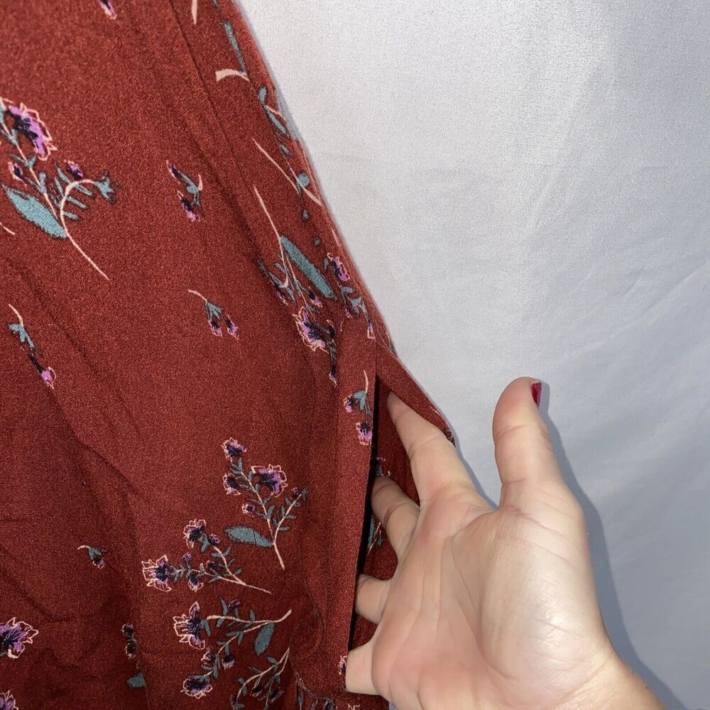 Free People Tree Swing Tank Top Tunic Dress in Crimson Size Small - Picture 7 of 12